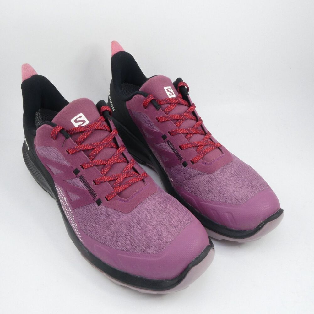 Salomon Women's Size 11 OUTPULSE Gore-Tex Hiking Shoes Tulipwood/Black/Poppy Red - Picture 3 of 10